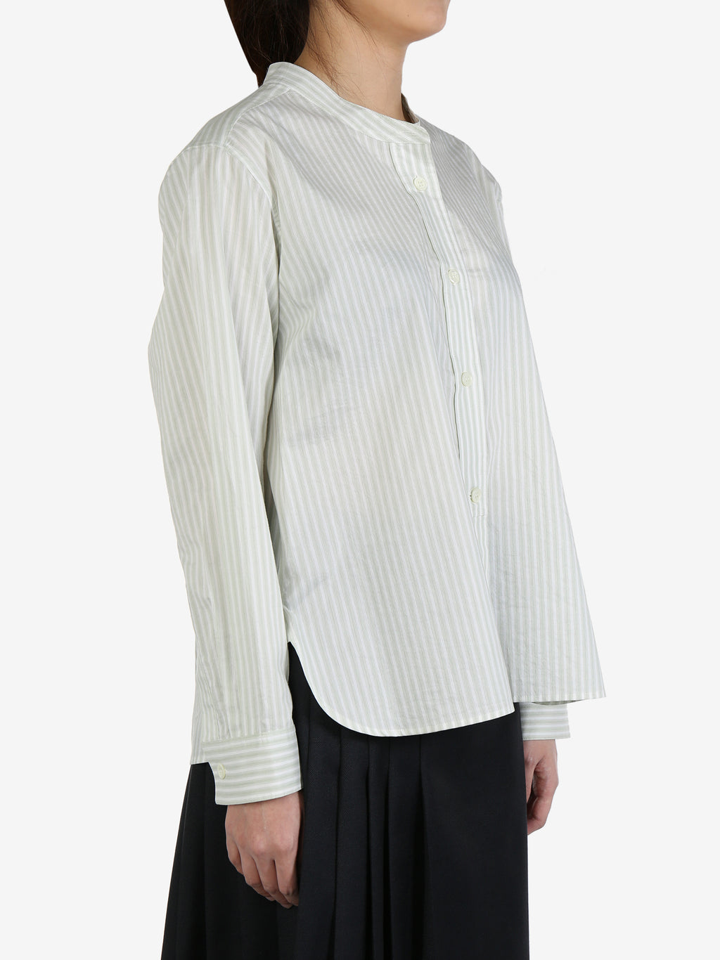 MARGARET HOWELL Women Button Through Collarless shirt
