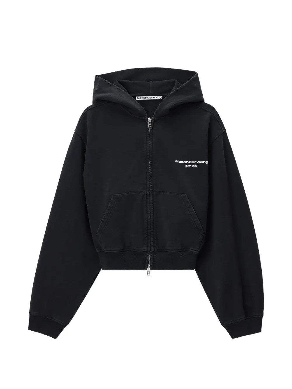 Black hoodie, front view