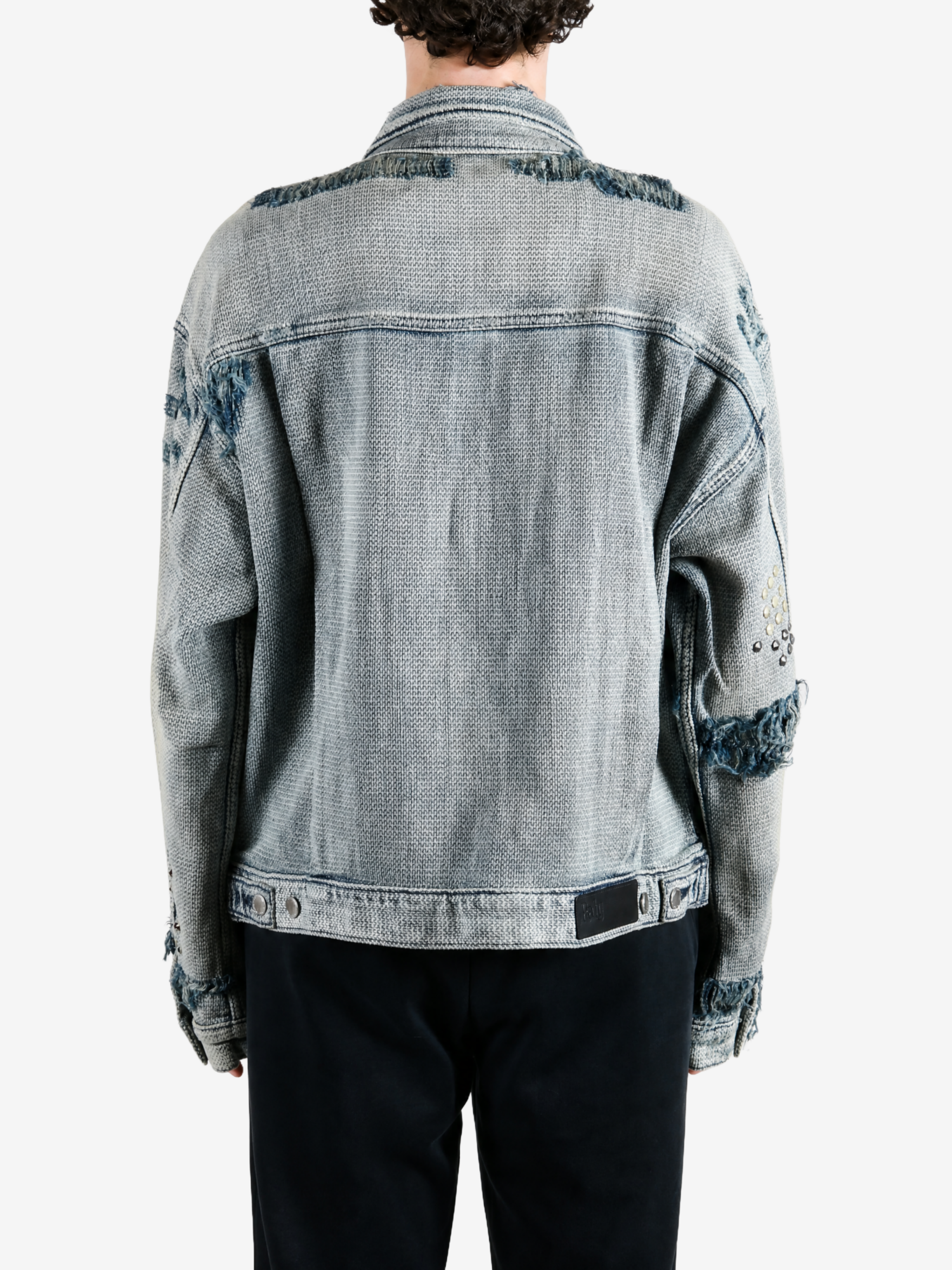 Grey jacket, full body view