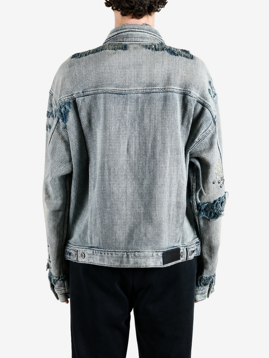 Grey jacket, full body view