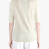 Tan knitwear, full body view