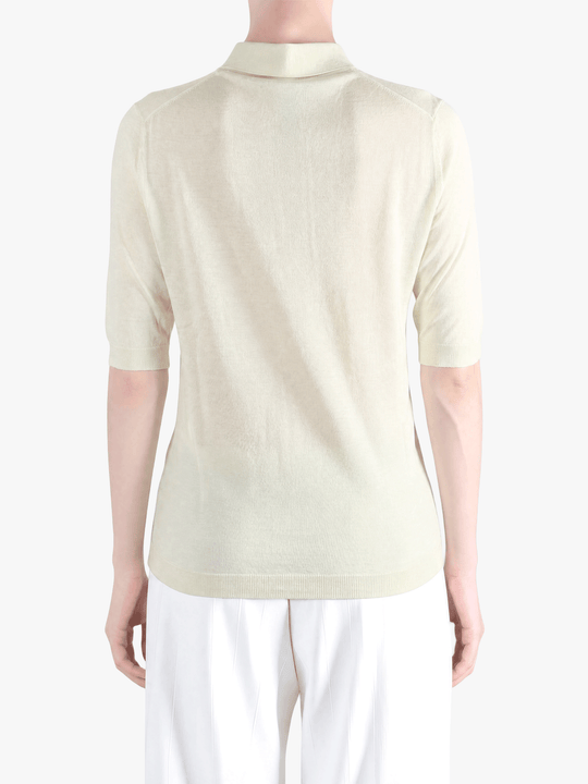 Tan knitwear, full body view