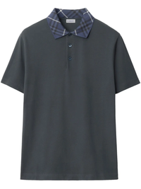 BURBERRY - Men Check Collar Polo Shirt