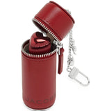 Red accessories, front view
