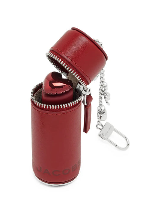 Red accessories, front view