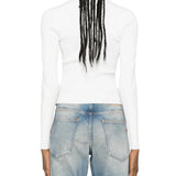 White top, full body view