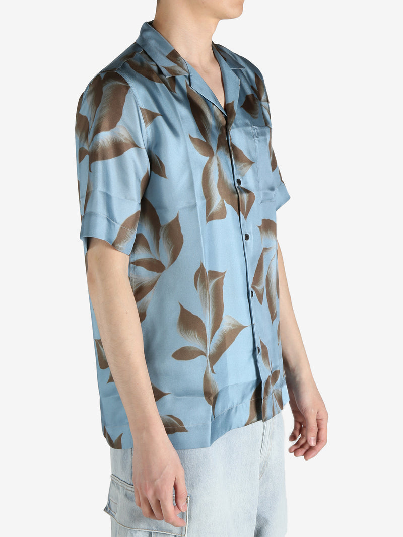 DRIES VAN NOTEN - Men Silk Button-Up Shirt