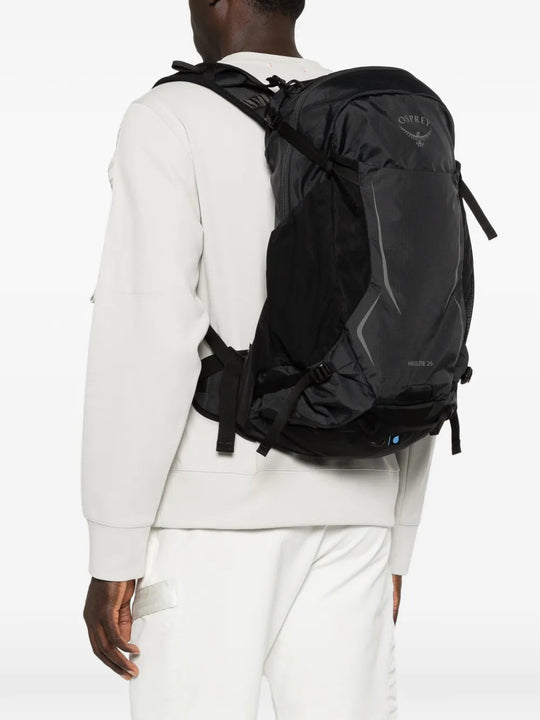Black bag worn by a person, showing the bag fit