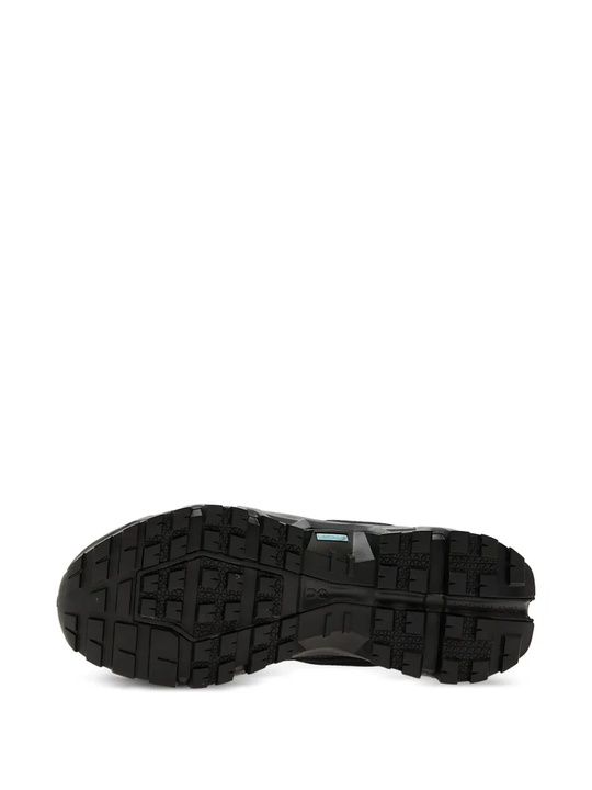 black sneakers,bottom view