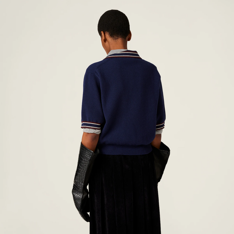 MIU MIU - Women Wool And Cashmere Polo Sweater