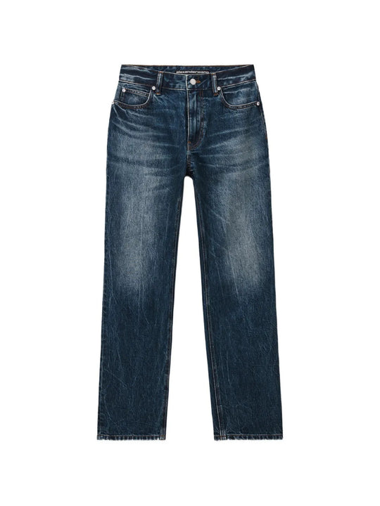 Blue jeans, front view