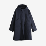 Navy jacket, front view