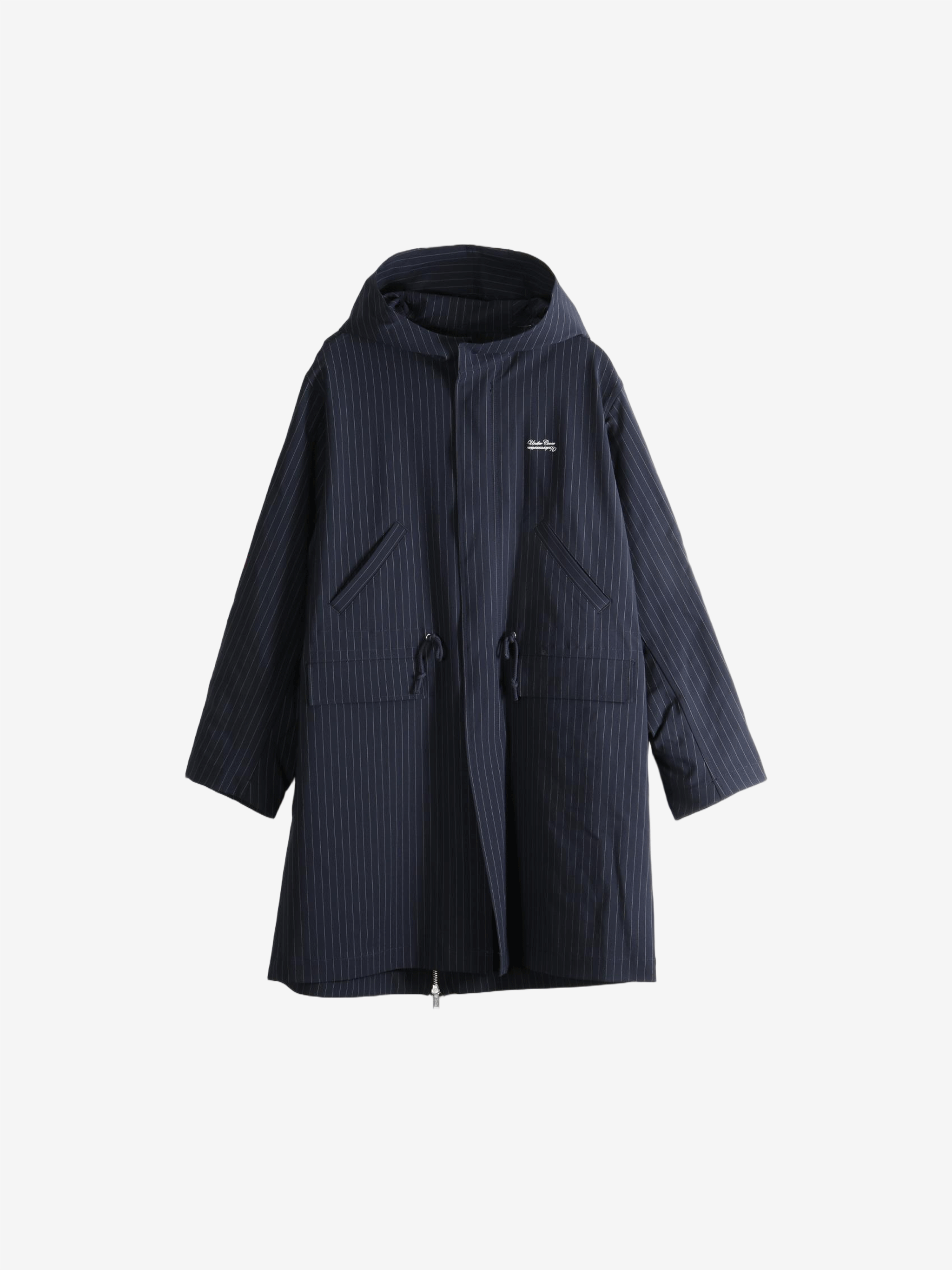 Navy jacket, front view