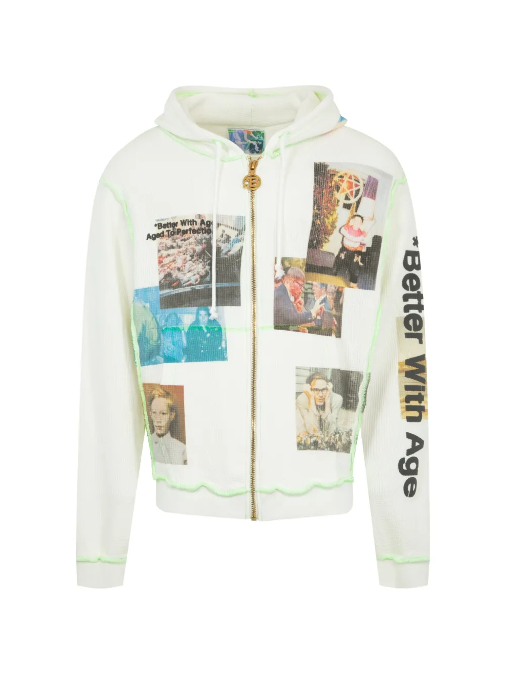 White hoodie, front view