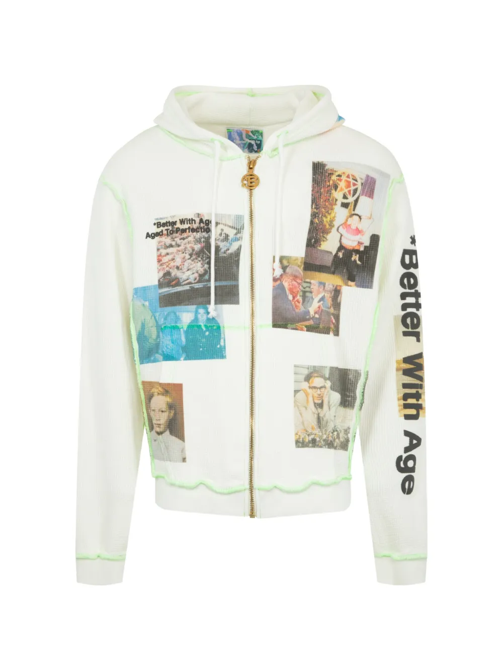 White hoodie, front view