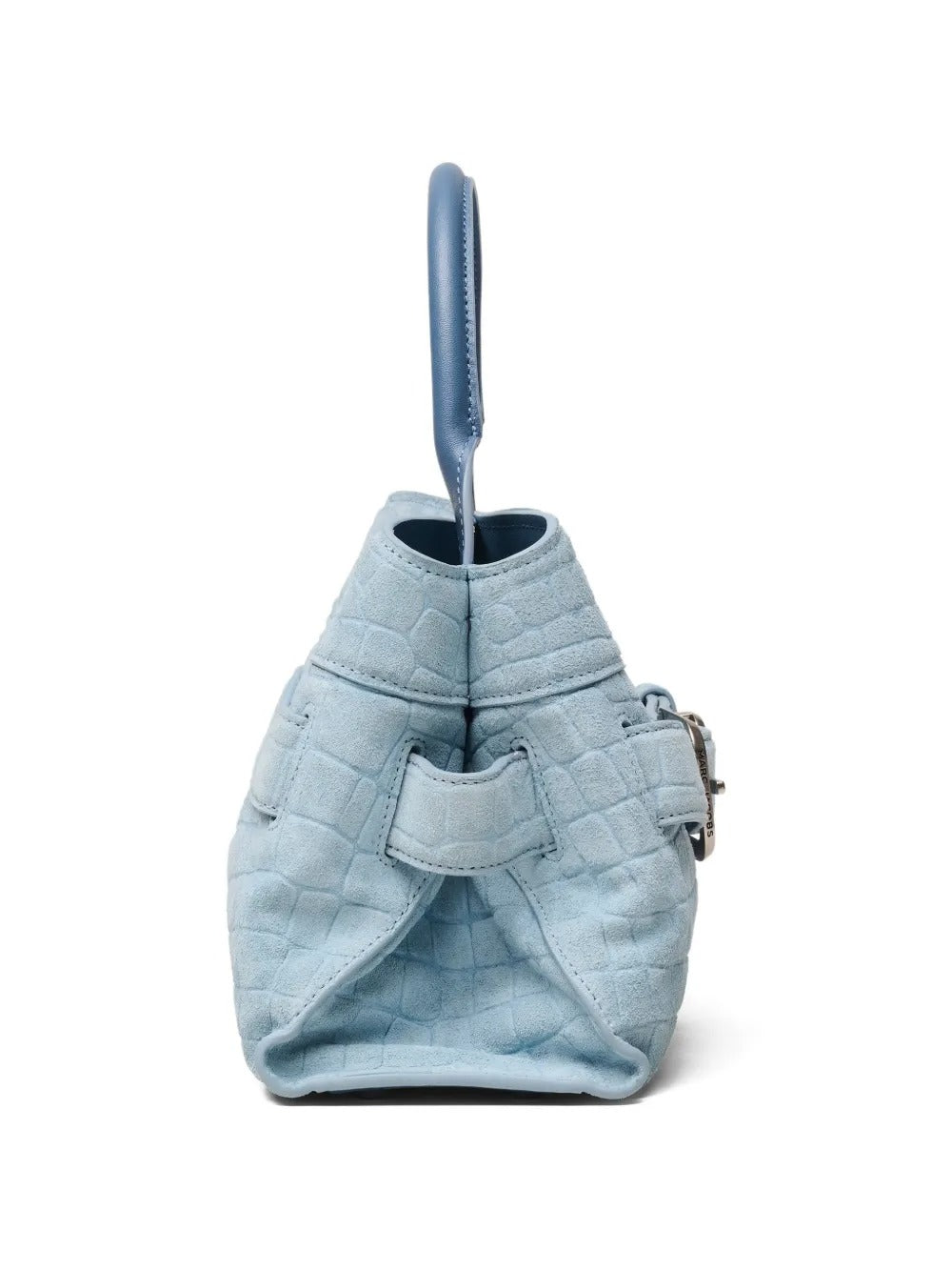 Blue bags, side view