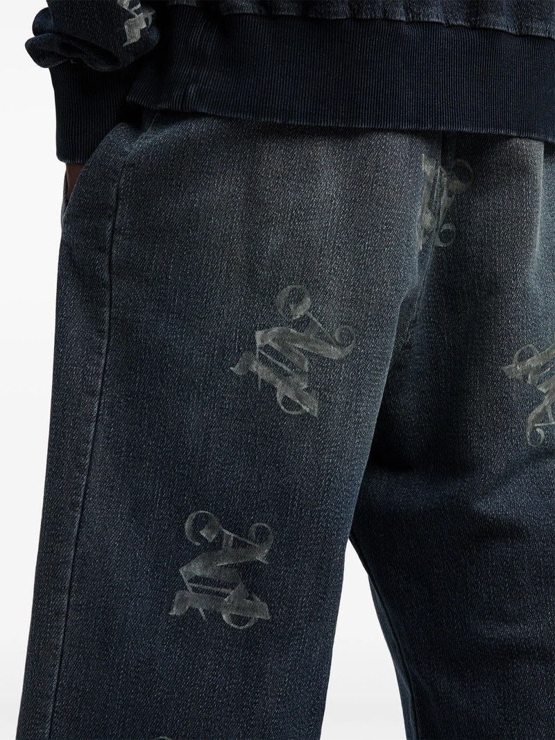 PALM ANGELS - Men Monogram Series Washed Sweat Pants