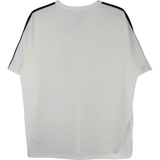 white T-shirt,back view