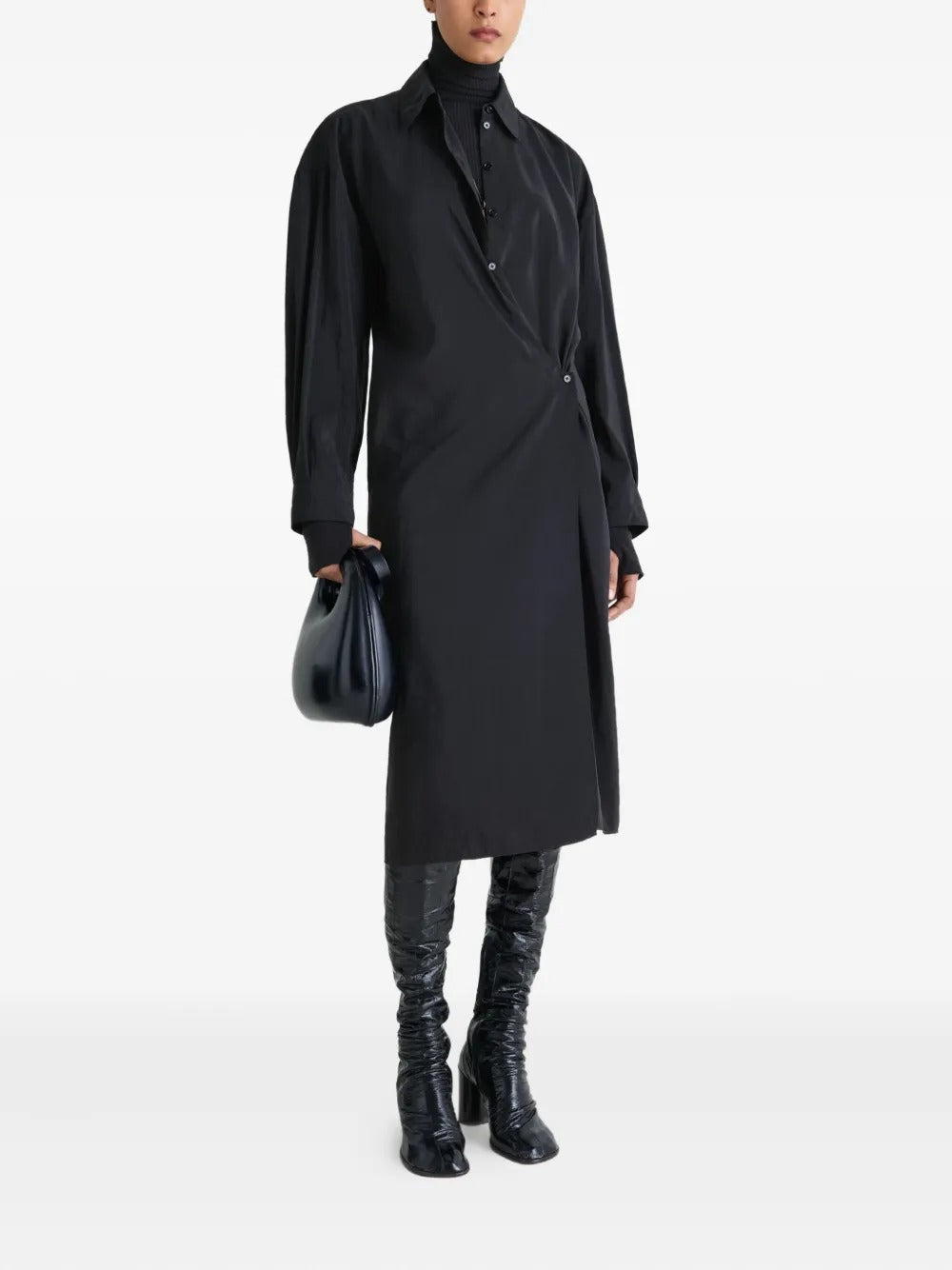 Black dress, full body view