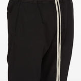 Black pants worn by a person, showing the pants fit