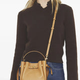 Tan bag, front view