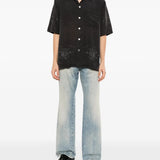 Black shirt, full body view