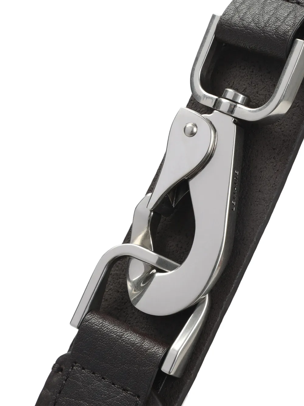 close up of black bags, showing texture of the cow leather fabric