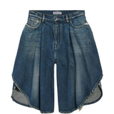 Blue shorts, front view