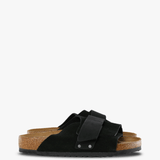 Black sandals, front view