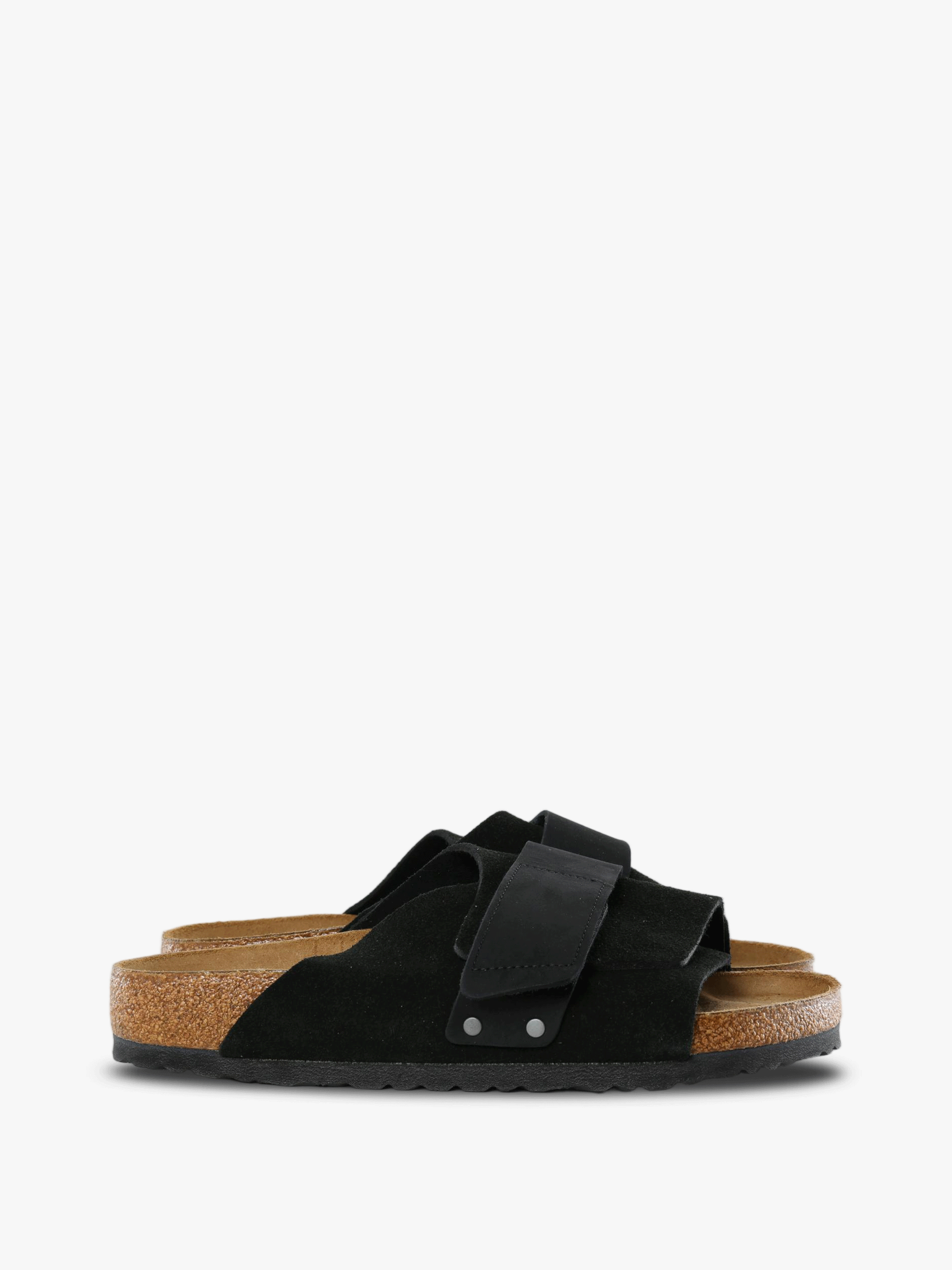 Black sandals, front view