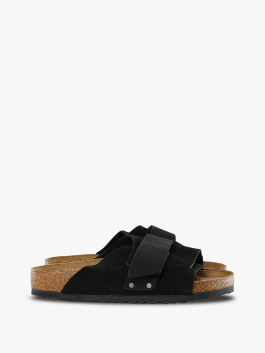 Black sandals, front view