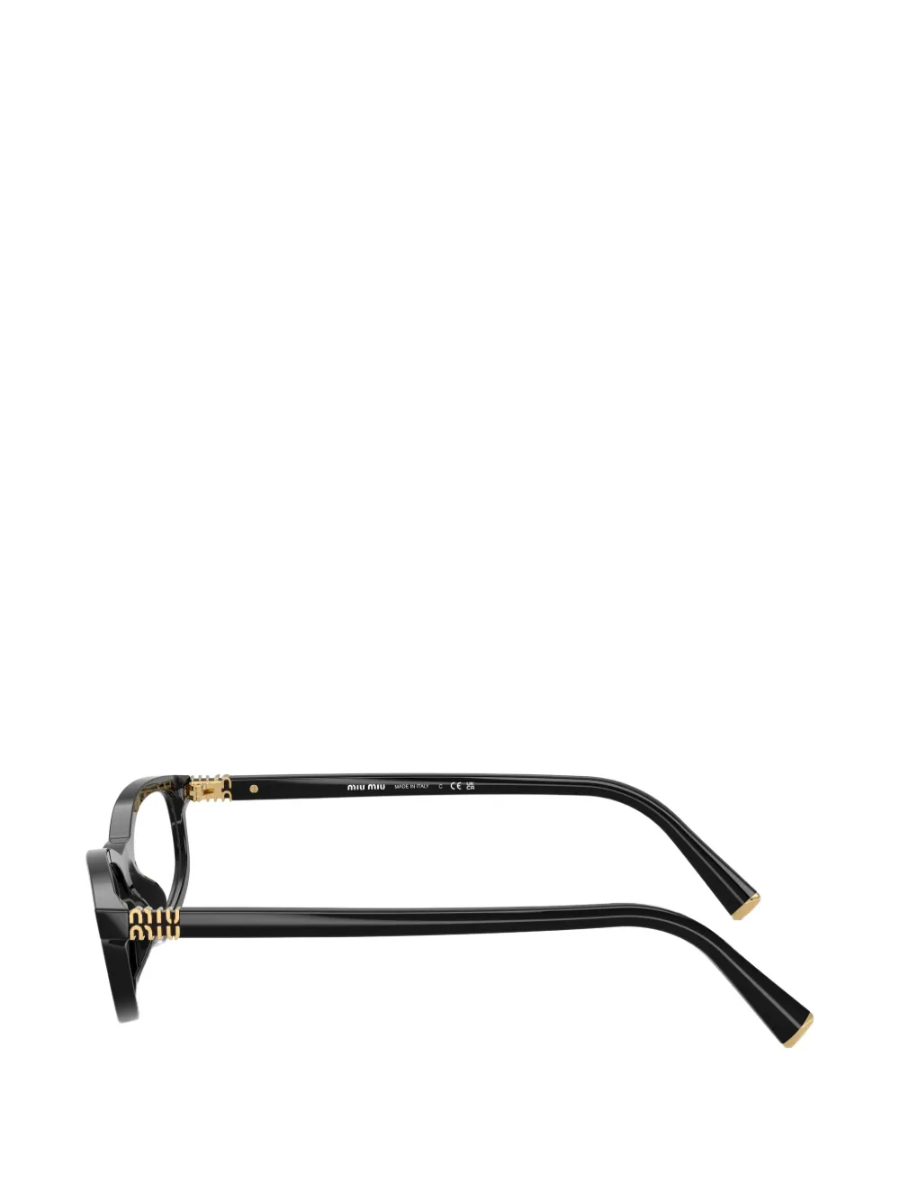 Black eyewear, side view
