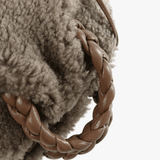 Close up of Tan bag, showing detail