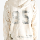Tan hoodies worn by a person, showing the hoodies fit