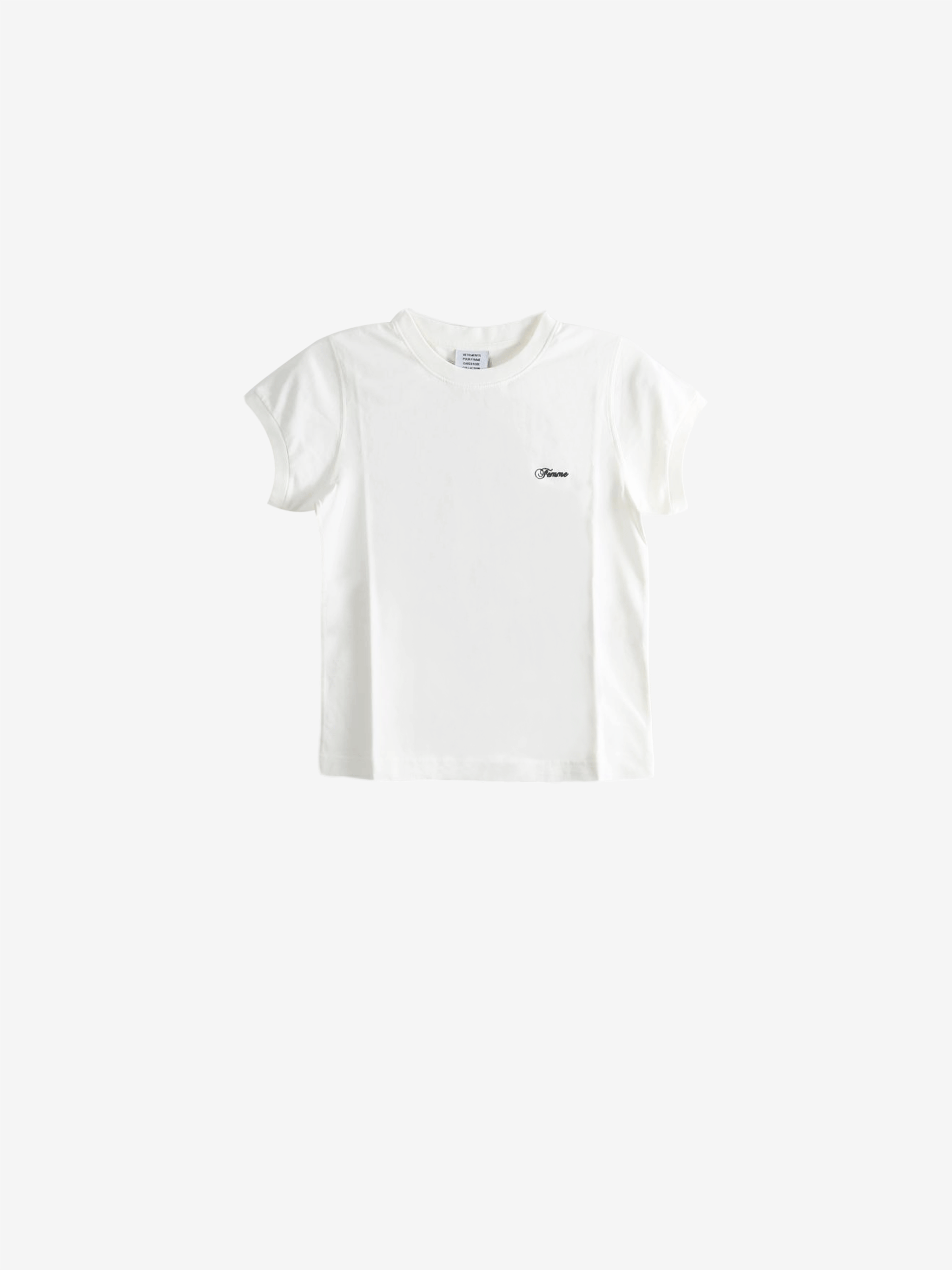 White t-shirt, front view