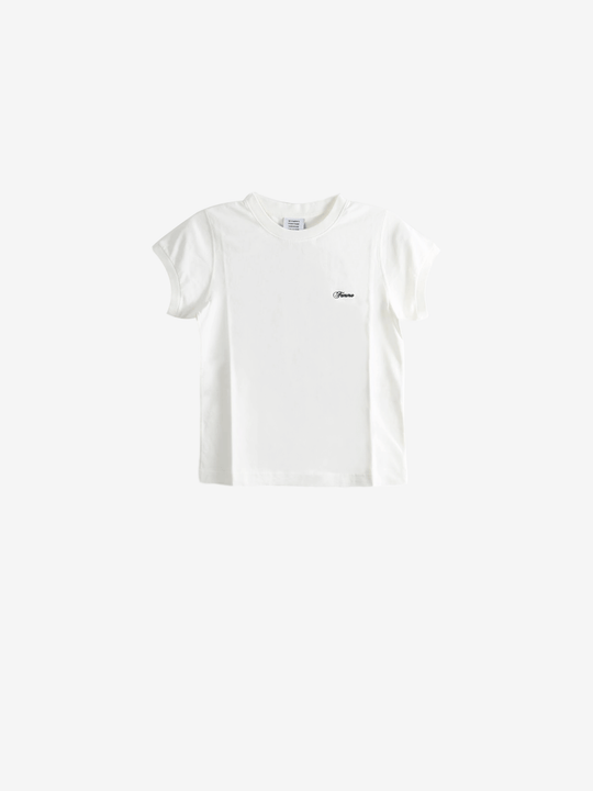 White t-shirt, front view