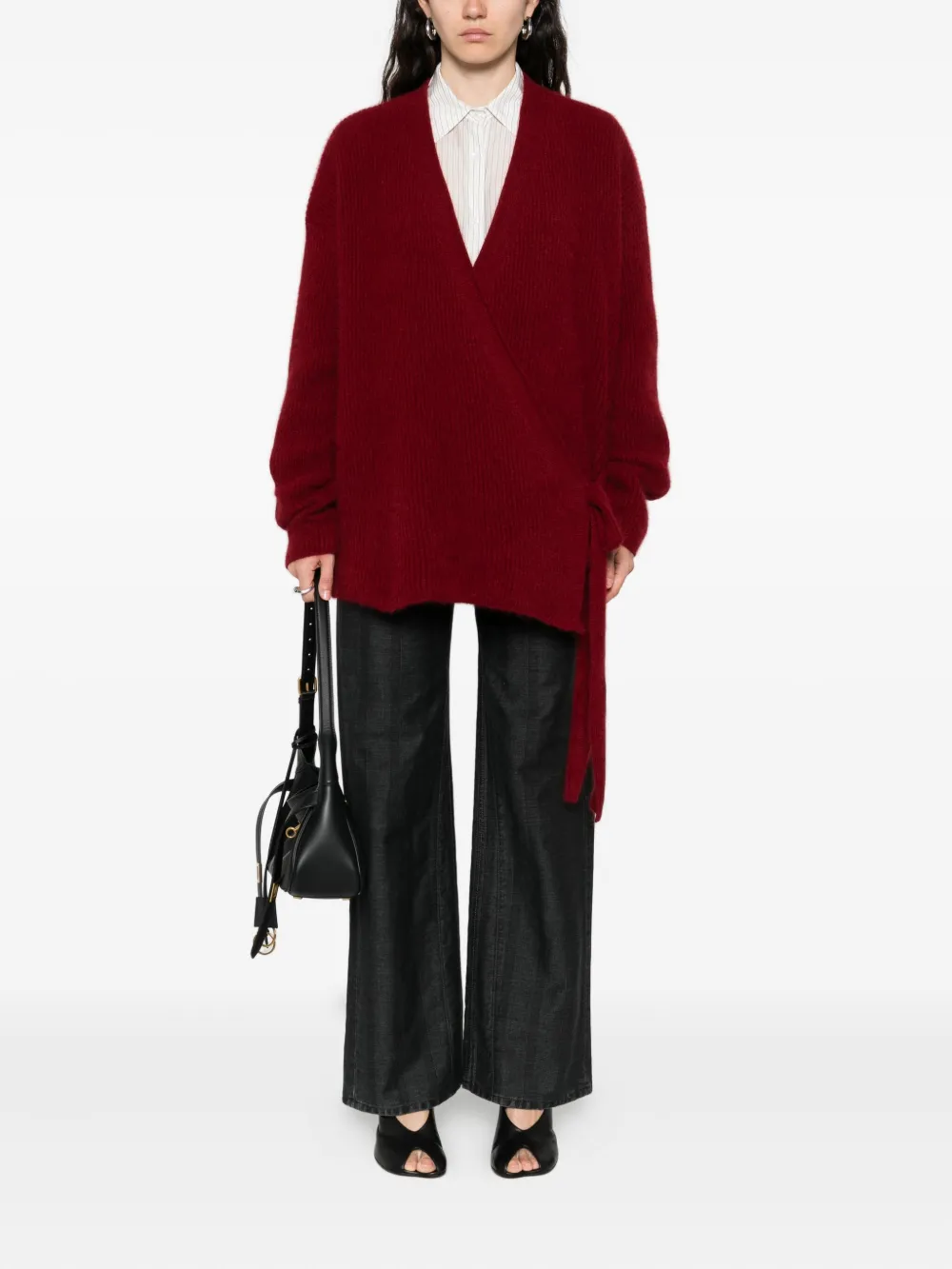 Red coat,full body view