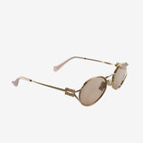 Tan sunglasses, side view