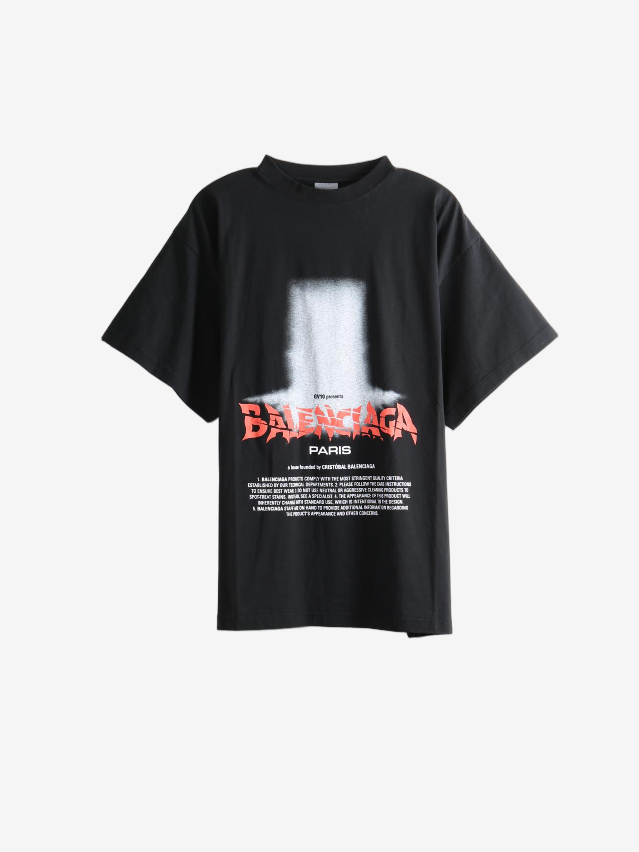 Black t-shirt, front view