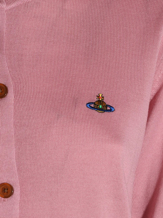 Close up of Pink knitwear, showing texture of the 100% wool fabric