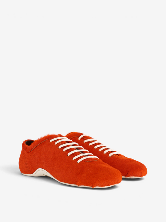 Orange shoes, front view