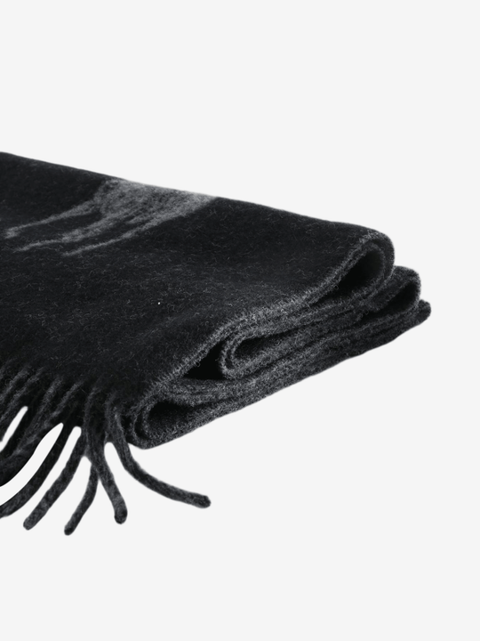 Close up of Black scarf, showing detail