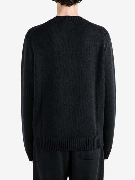 Black knitwear, front view