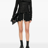 black shorts, full body view