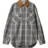 Grey shirts, front view