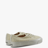 Tan shoes, side view
