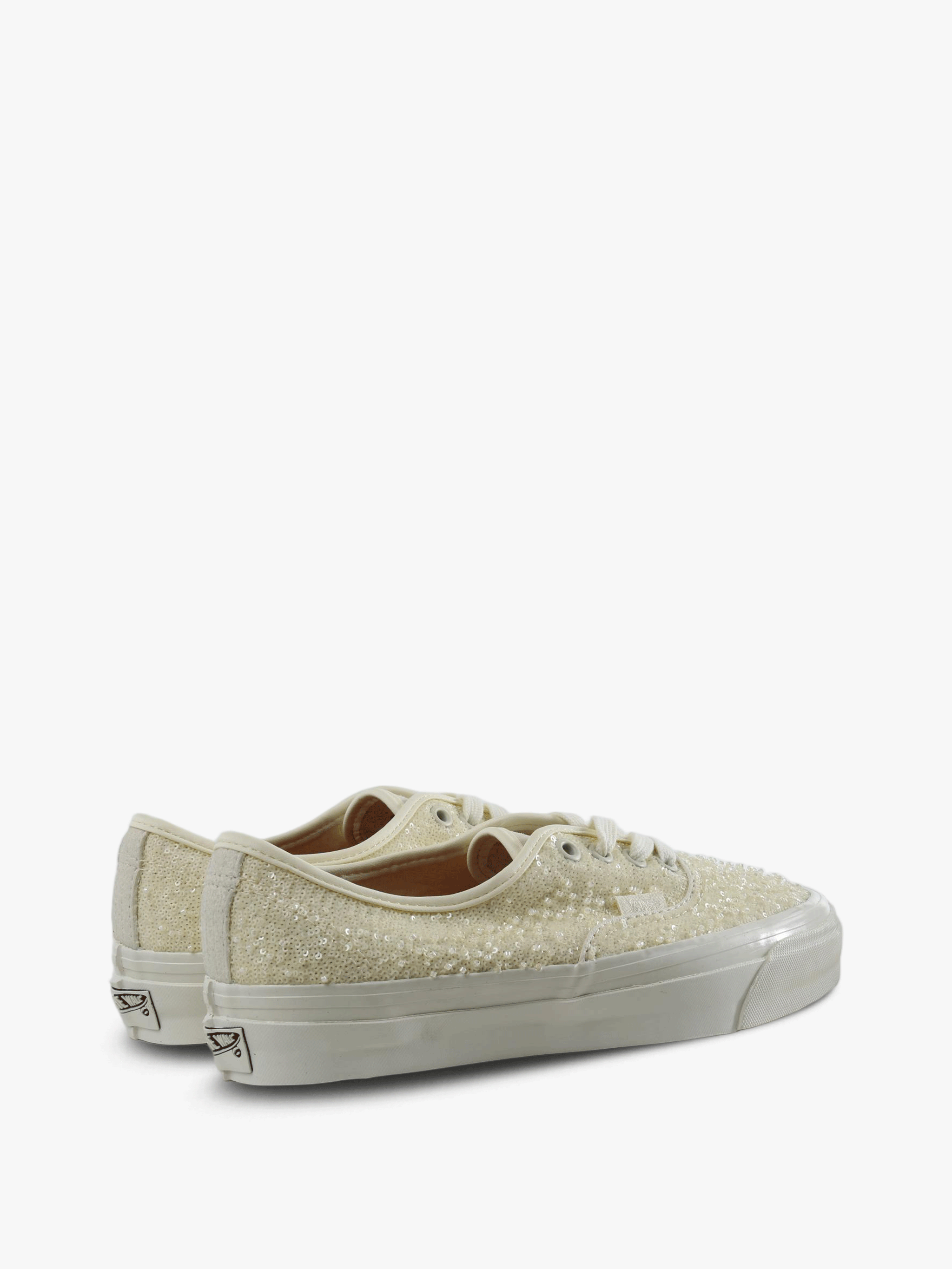 Tan shoes, side view