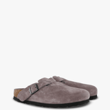 Purple sandals, front view