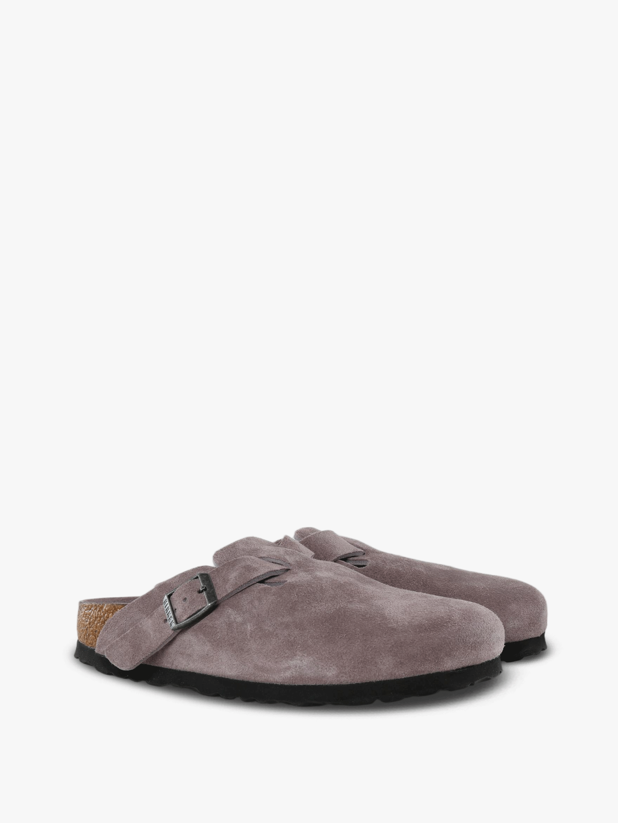 Purple sandals, front view