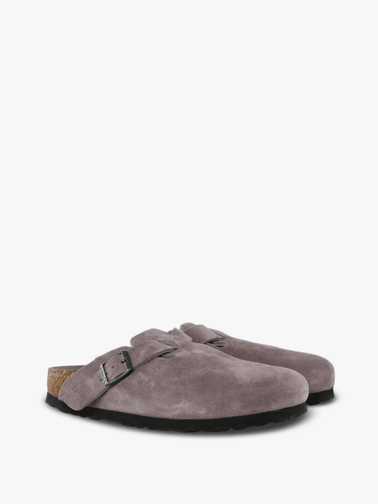 Purple sandals, front view